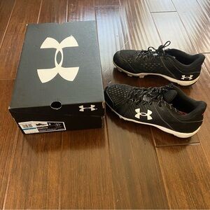 Under Armour Black & White Leadoff Low RM Baseball / Sport Cleats - Men’s Size 9